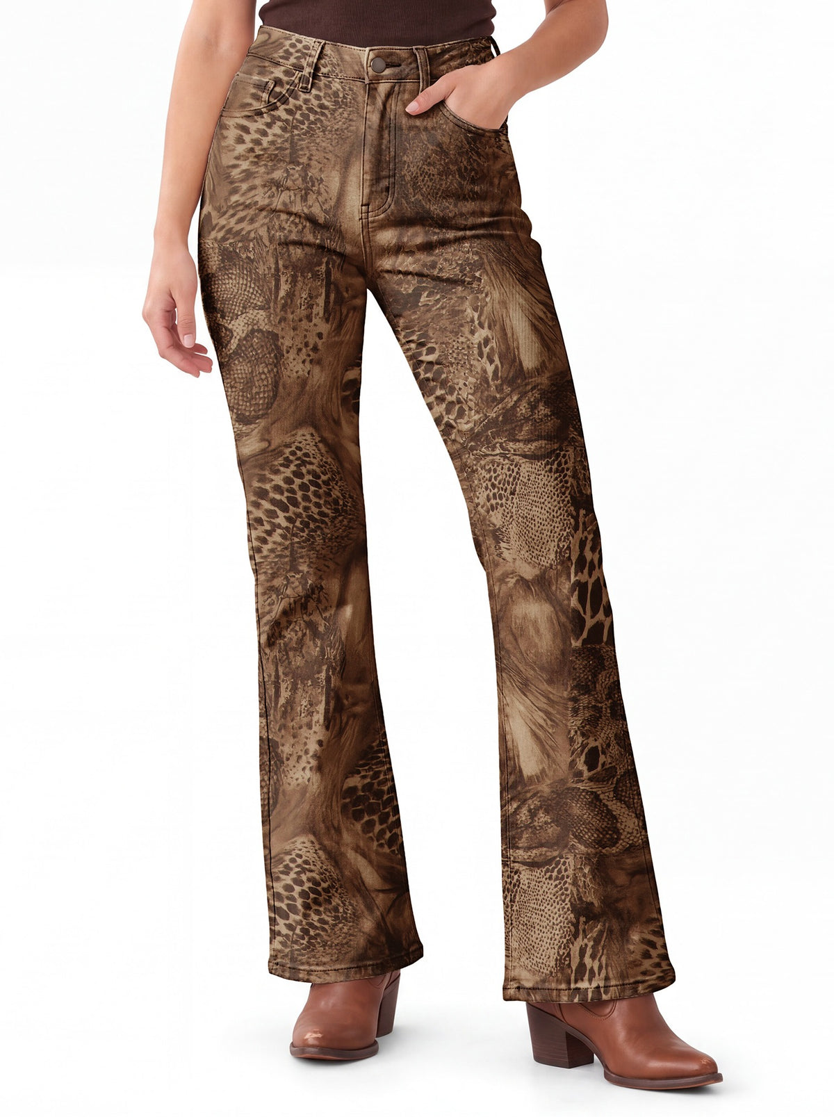 Rattlesnake Patchwork Bootcut Jeans