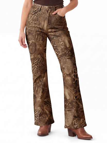Rattlesnake Patchwork Bootcut Jeans