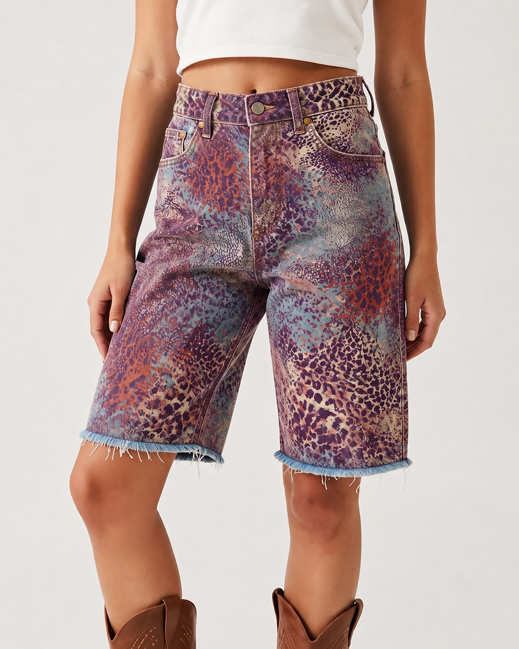 Canyon Leopard Purple RB-BOT08 – Front View – Riley – Purple Wash