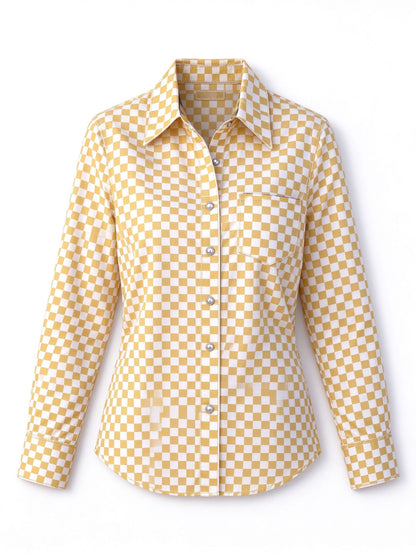 Prairie Check Long Sleeve Denim Shirt