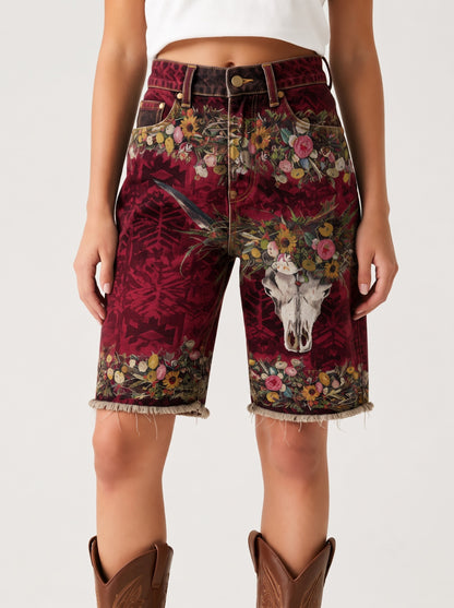 Desert Bloom Burgundy RB-BOT08 – Front View – Riley – burgundy