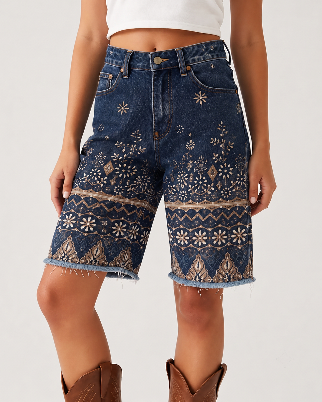Desert Bloom Dark RB-BOT08 – Front View – Riley – Dark Indigo