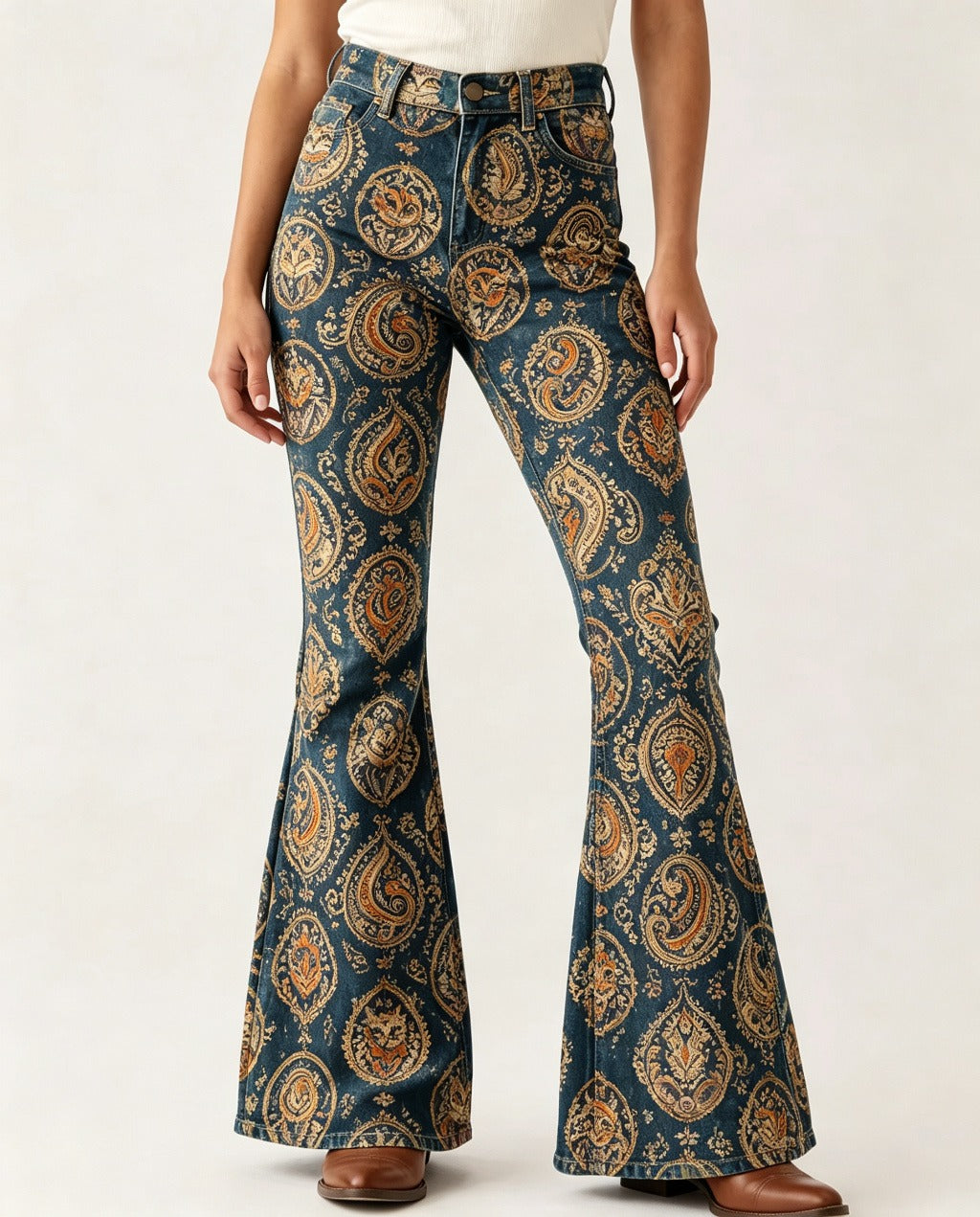 Prairie Mirage RB-BOT04 – Front View – Riley – navy blue, burnt orange, gold