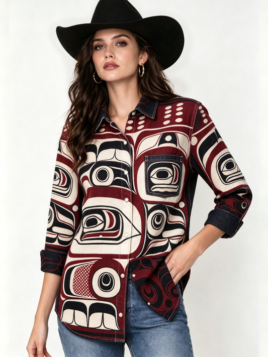 Rustic Raven RB-TOP16 – Front View – Riley – Burgundy