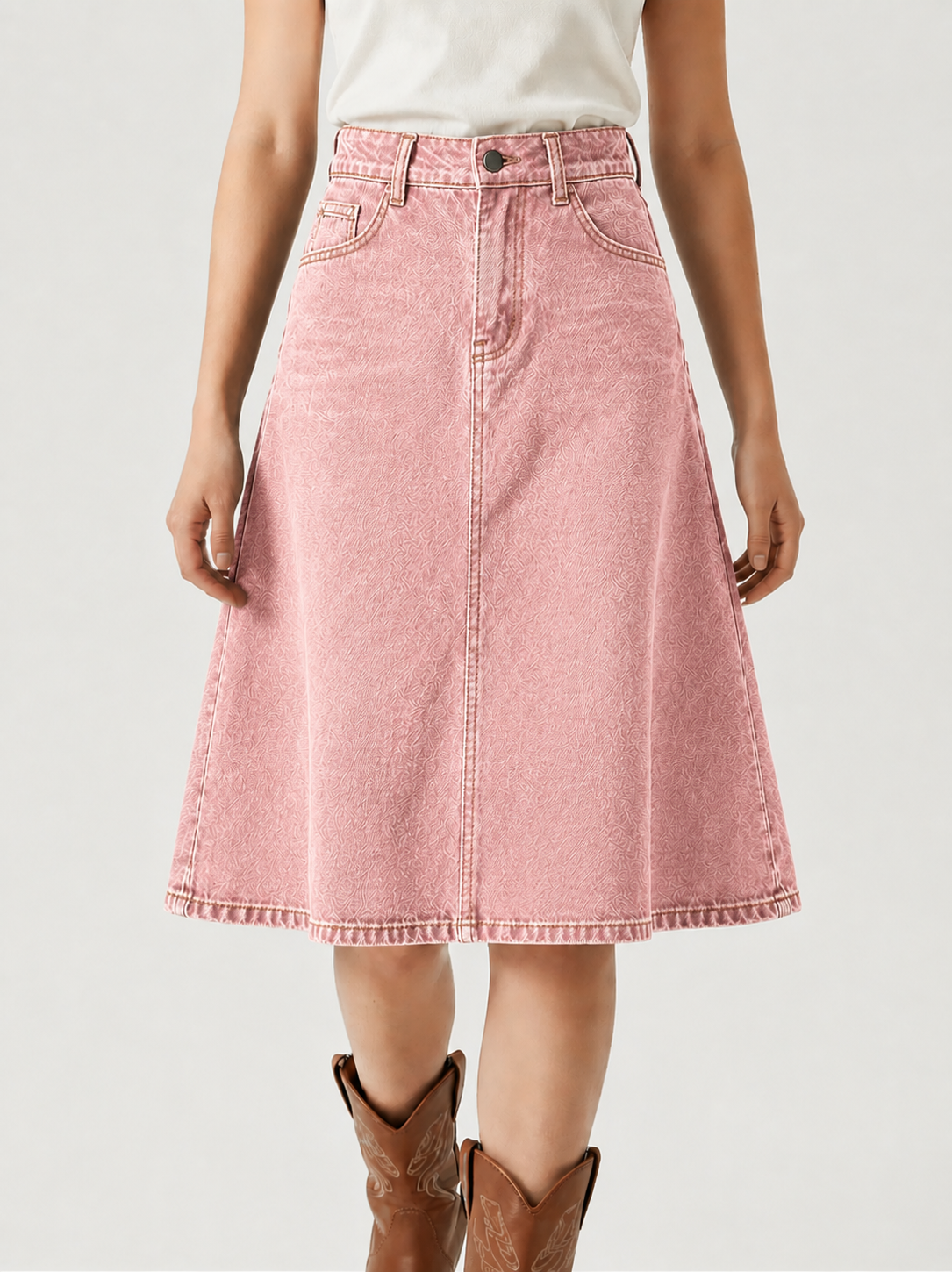 Prairie Bloom RB-SKT03 – Front View – Riley – Pink