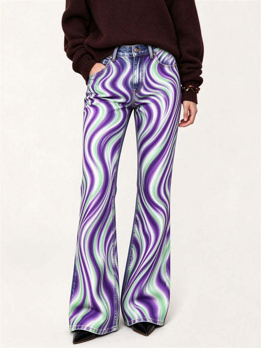 Psychedelic Ride Flare Jeans
