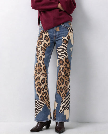 Prairie Patchwork Hide Bootcut Jeans