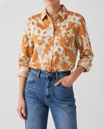 Sunset Prairie Orange RB-TOP16 – Front View – Riley – orange, cream