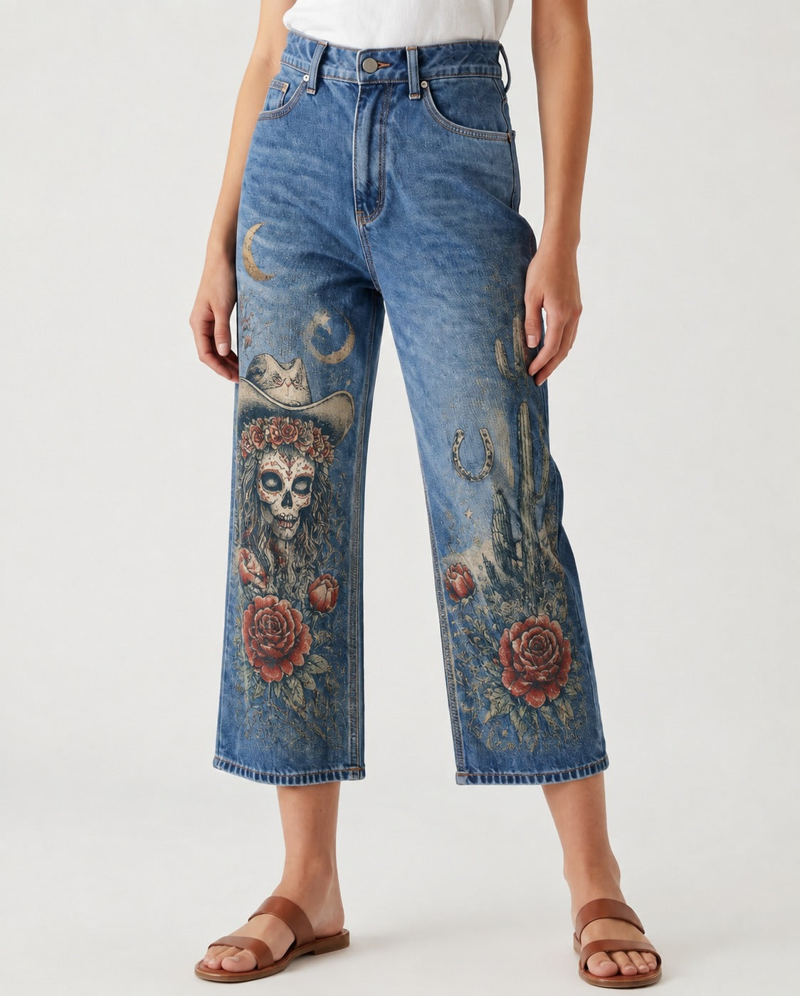 Desert Rose Rider RB-BOT24 – Front View – Riley – Denim