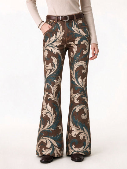 Prairie Baroque Scroll Flare Jeans