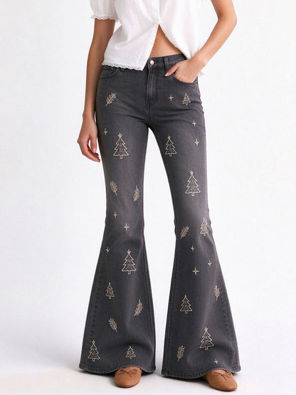 Frontier Feather Pine Flare Jeans