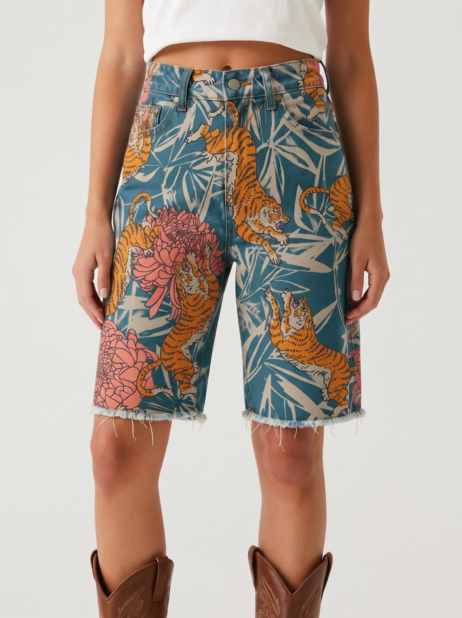 Tiger Lark RB-BOT08 – Front View – Riley – Teal, Orange
