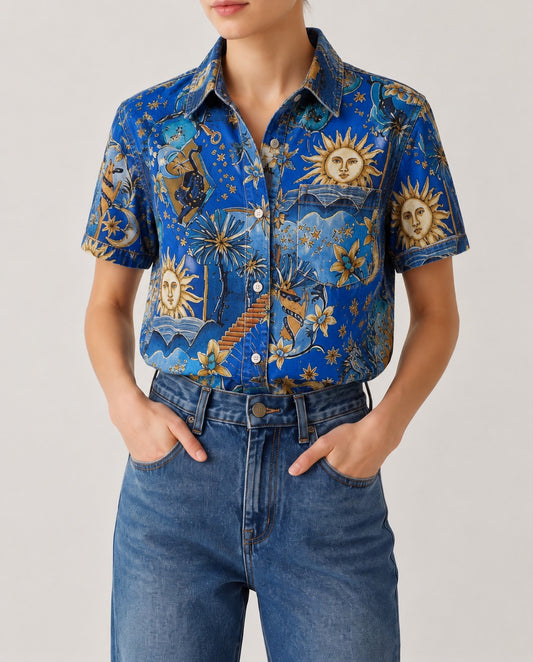 Sunset Serenade Blue RB-TOP15 – Front View – Riley – blue