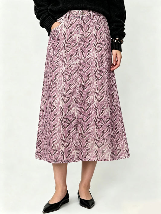Frontier Mirage Ankle-Length Denim Skirt