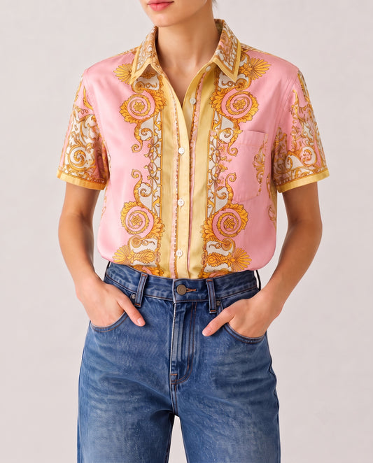 Sunset Serenade Pink RB-TOP15 – Front View – Riley – pink