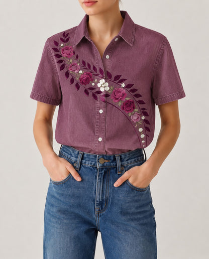 Prairie Rose RB-TOP15 – Front View – Riley – deep plum