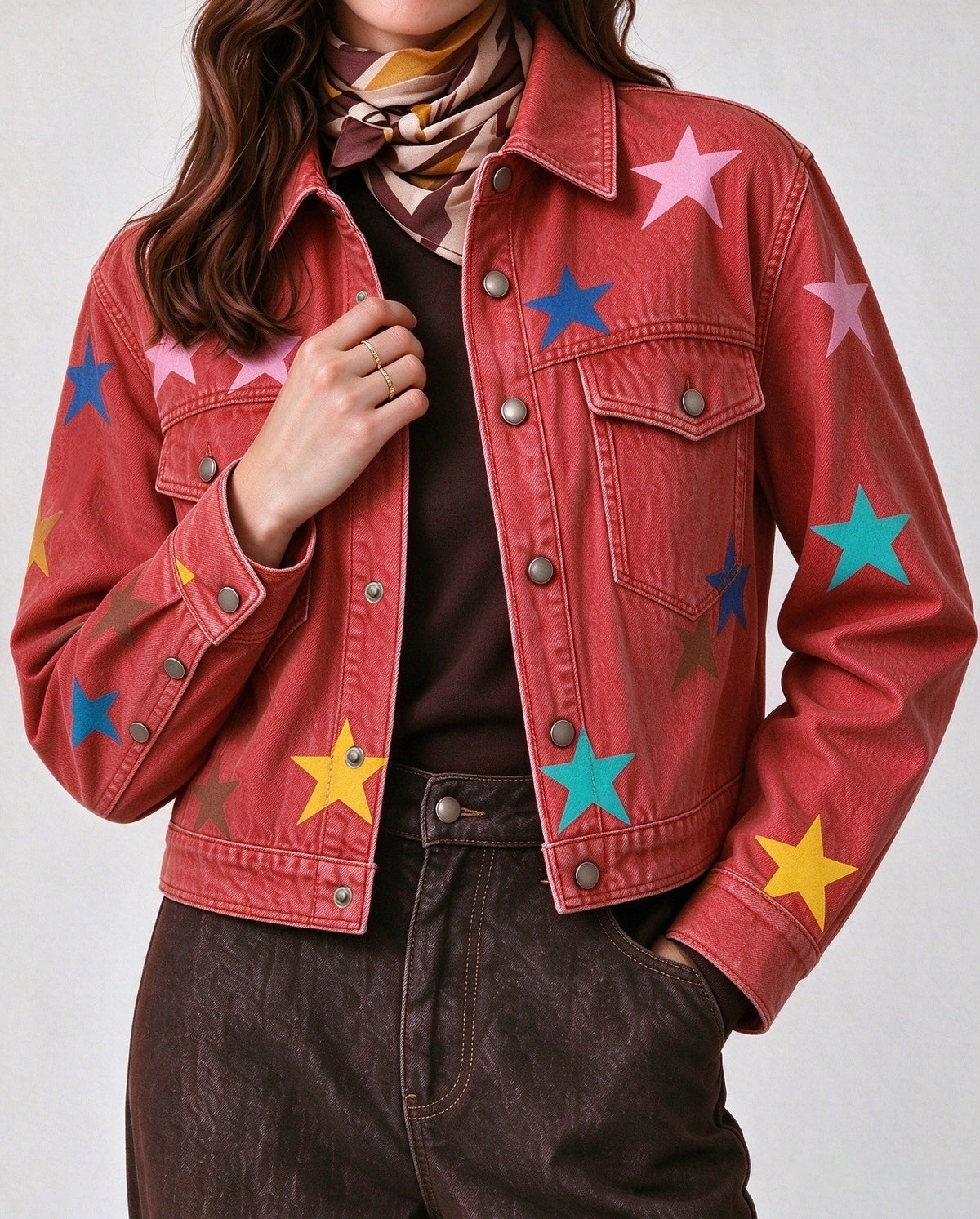 Rodeo Star Stampede Cropped Denim Jacket