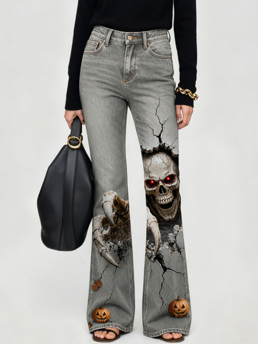 Cracked Earth Bootcut Jeans