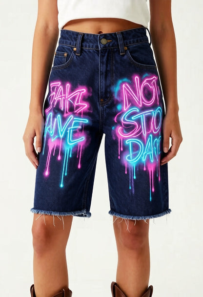 Neon Rodeo Blue RB-BOT08 – Front View – Riley – blue, pink
