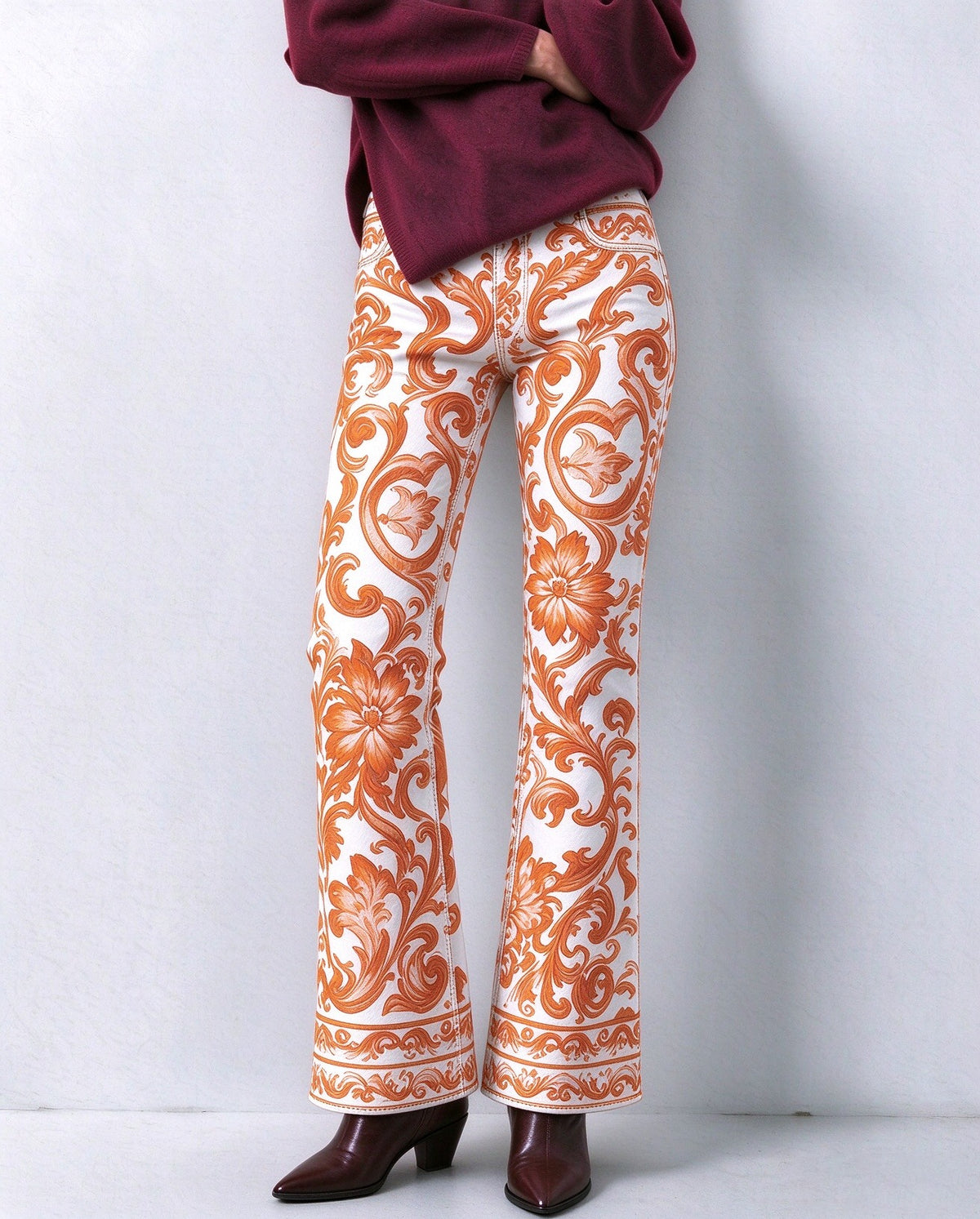 Desert Flame Scroll Bootcut Jeans