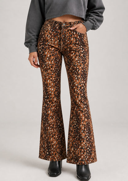 Coyote Ridge Bootcut Jeans – Front View – Riley – brown