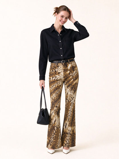 Rodeo Leopard Bootcut Jeans