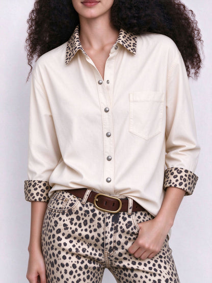 Dusty Trail Spots Long Sleeve Denim Shirt