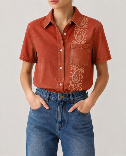 Desert Rose RB-TOP15 – Front View – Riley – rust