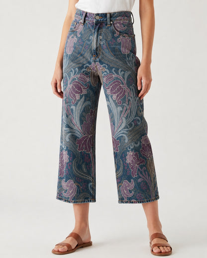 Cactus Bloom Indigo RB-BOT24 – Front View – Riley – indigo, lavender