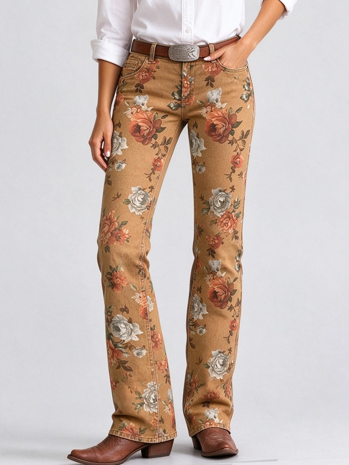 Desert Rose Trail Low-Rise Bootcut Jeans