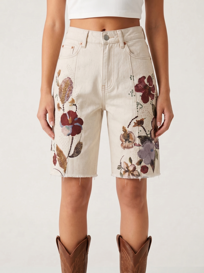 Cream Floral RB-BOT23 – Front View – Riley – Cream