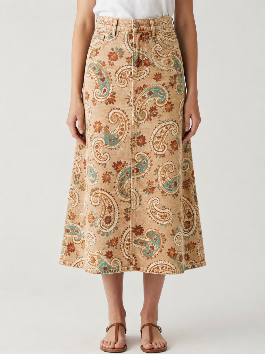 Prairie Paisley RB-SKT10 – Front View – Riley – Denim