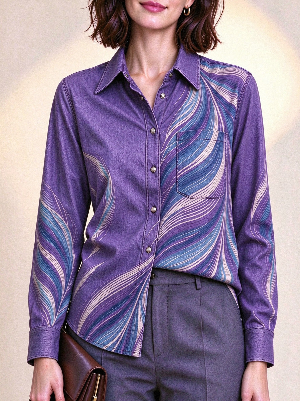 Ridge Stampede Long Sleeve Denim Shirt