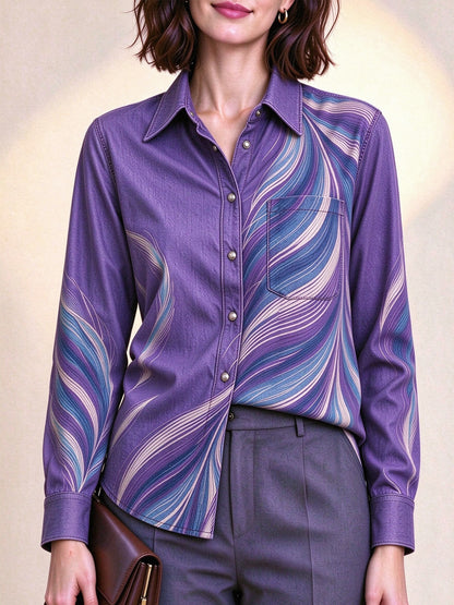 Ridge Stampede Long Sleeve Denim Shirt