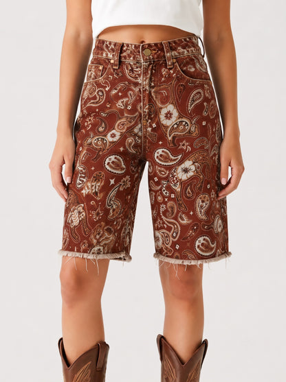 Desert Mirage Rust Paisley RB-BOT08 – Front View – Riley – rust