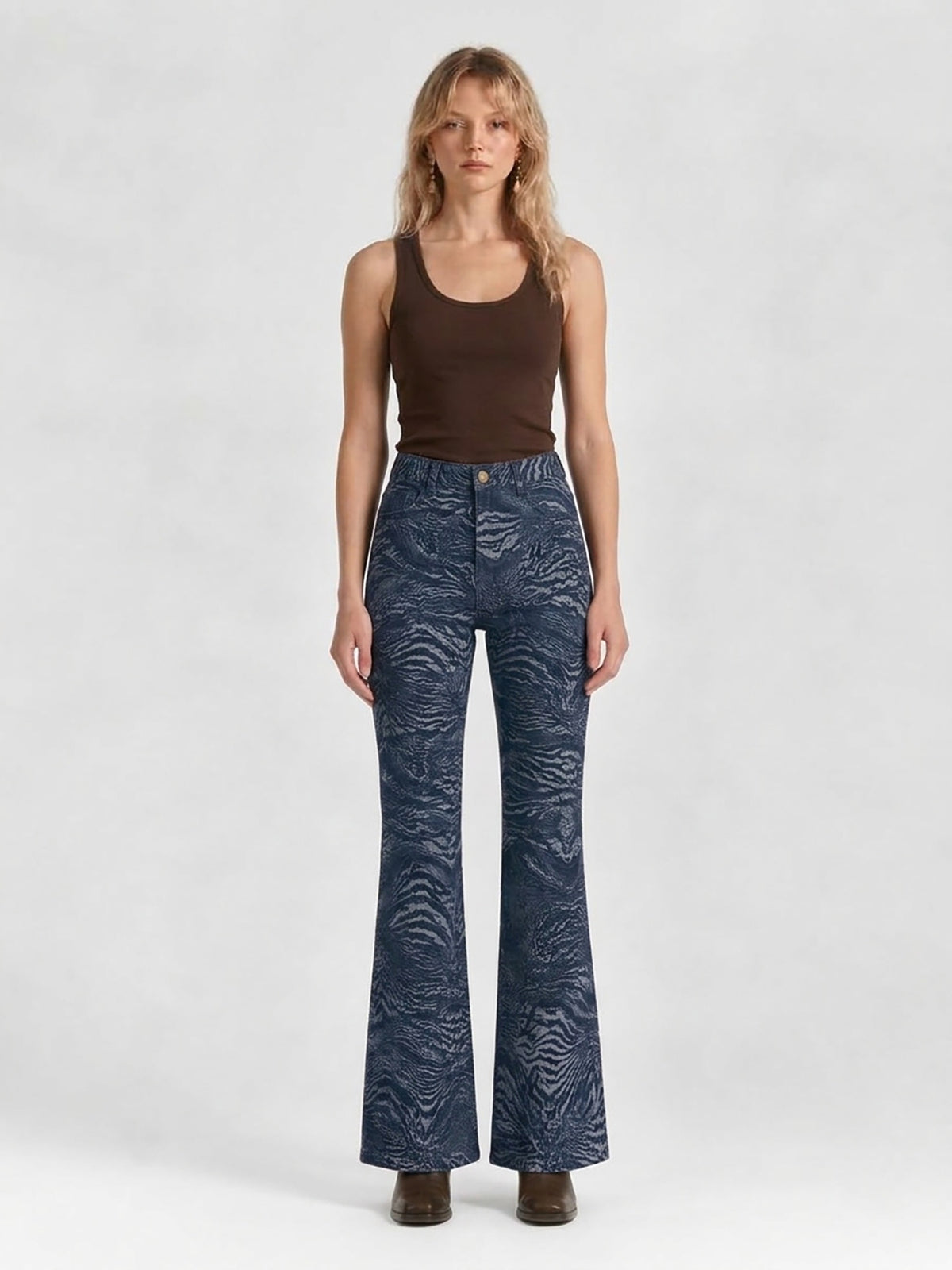 Desert Wave Blue Bootcut Jeans