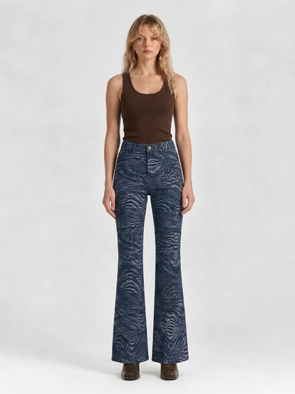 Desert Wave Blue Bootcut Jeans
