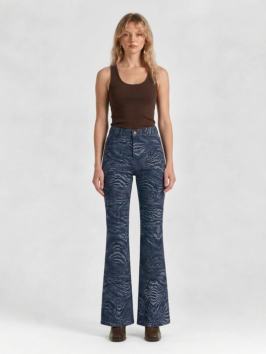 Desert Wave Blue Bootcut Jeans