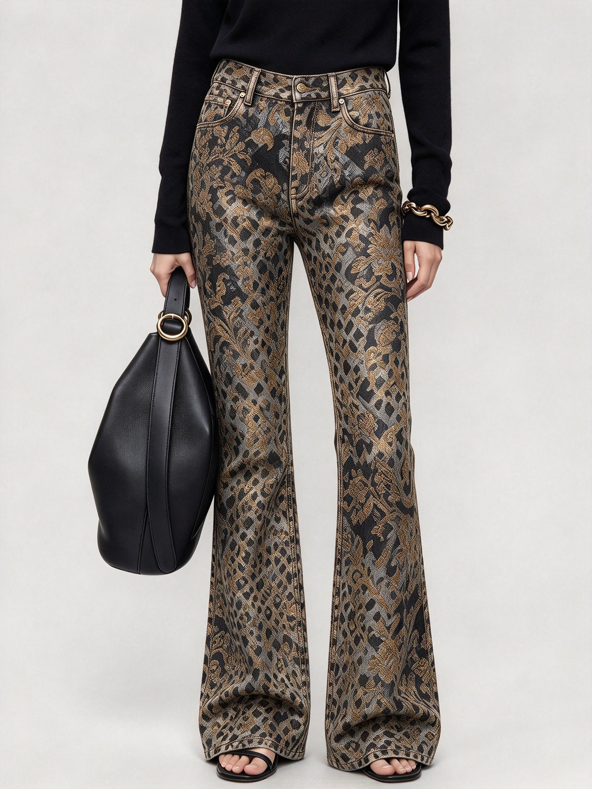 Outlaw Trail Paisley Flare Jeans