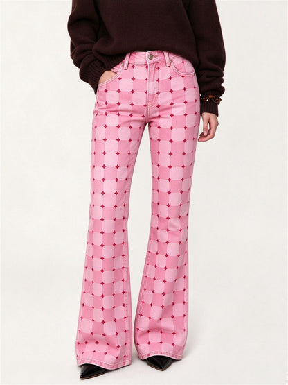 Prairie Grid Flare Jeans