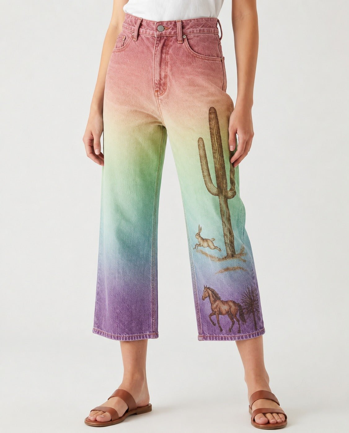 Cactus Mirage Pink Desert Scene RB-BOT24 – Front View – Riley – pink, green