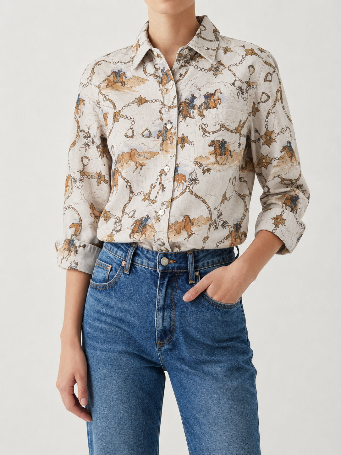 Desert Ride RB-TOP16 – Front View – Riley – Beige, Brown, Blue