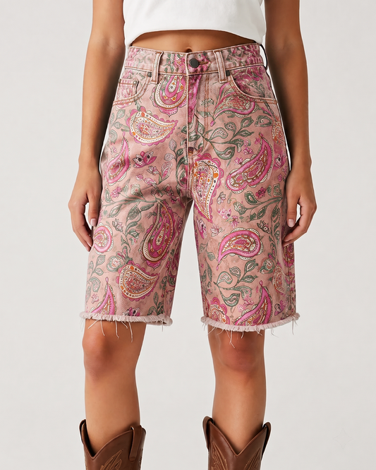 Paisley Prairie Pink (paisley) RB-BOT08 – Front View – Riley – Pink Wash