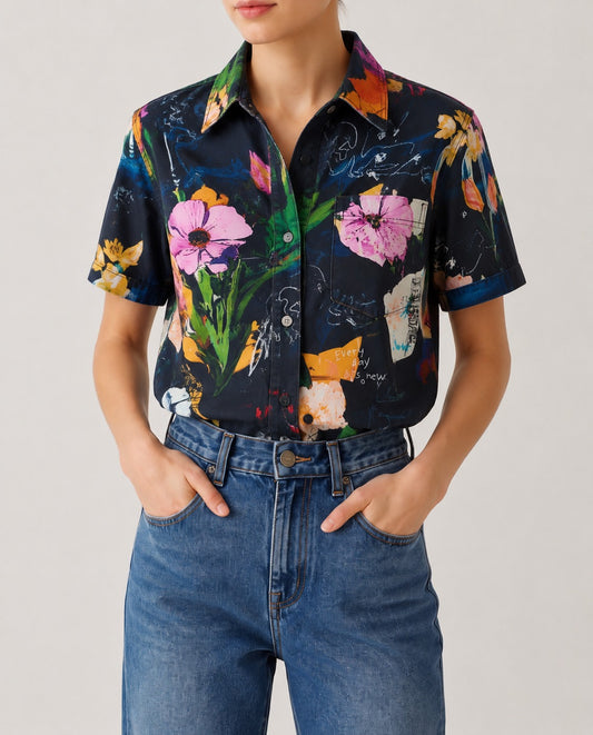 Cactus Mirage Navy RB-TOP15 – Front View – Riley – navy