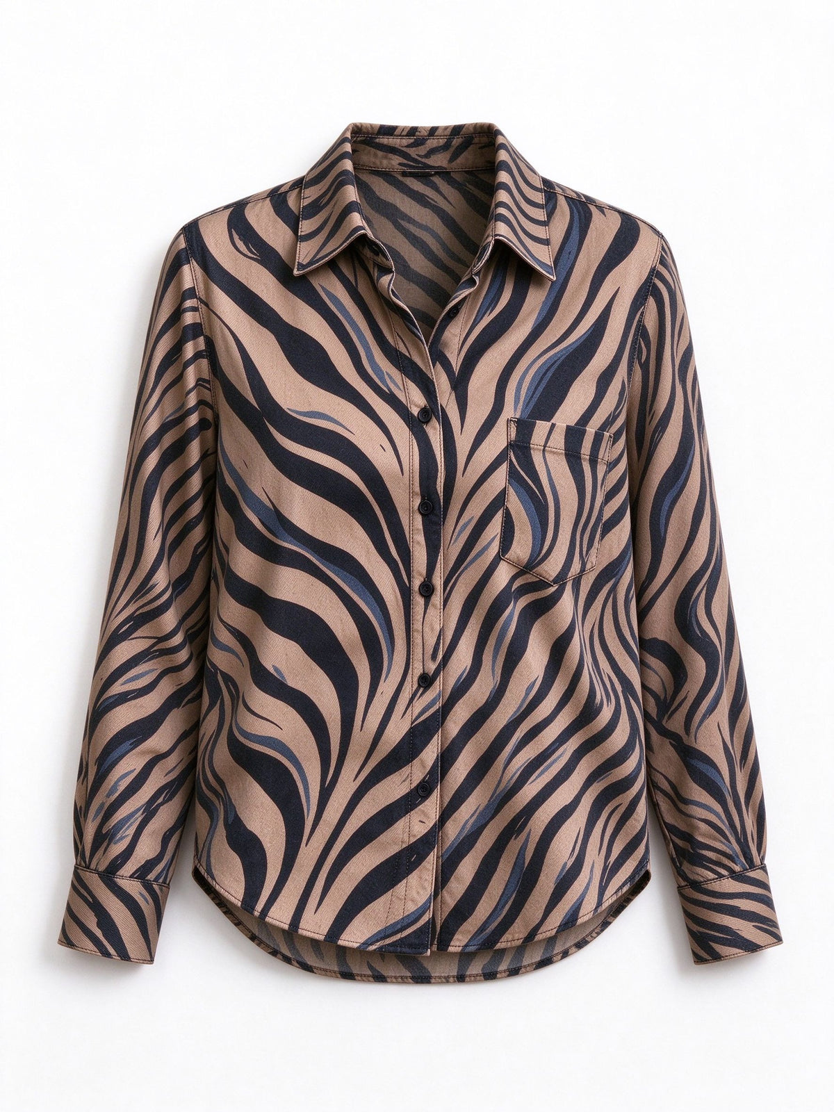 Mustang Trail Stripe Long Sleeve Denim Shirt