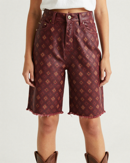 Diamond Lattice Oxblood RB-BOT08 – Front View – Jessie – Red