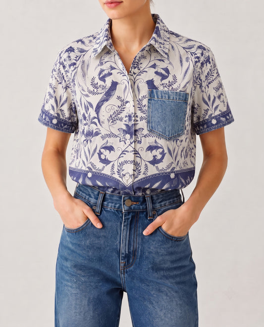 Bluebird Rodeo RB-TOP15 – Front View – Riley – blue, white