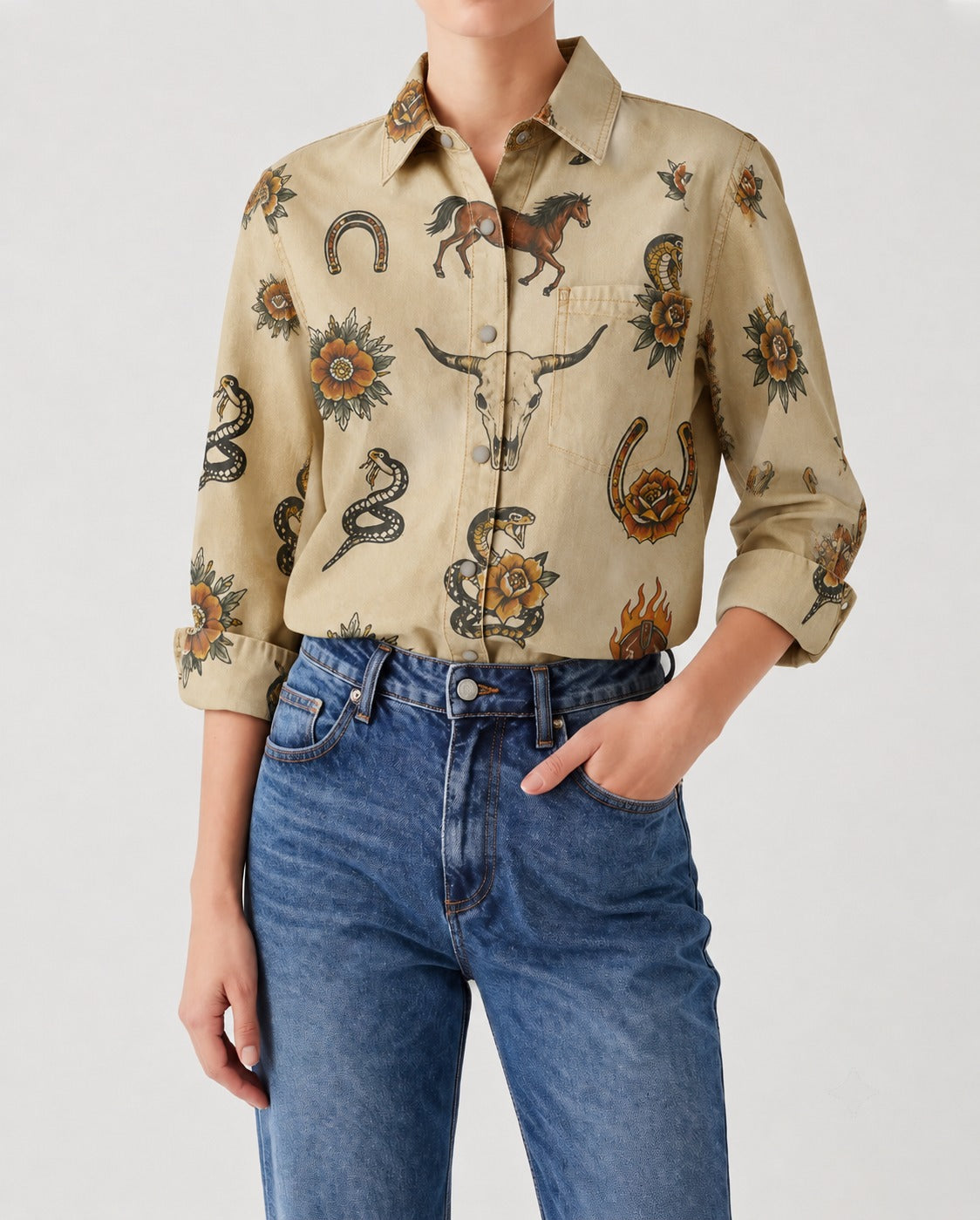 Desert Reckoning RB-TOP16 – Front View – Riley – beige