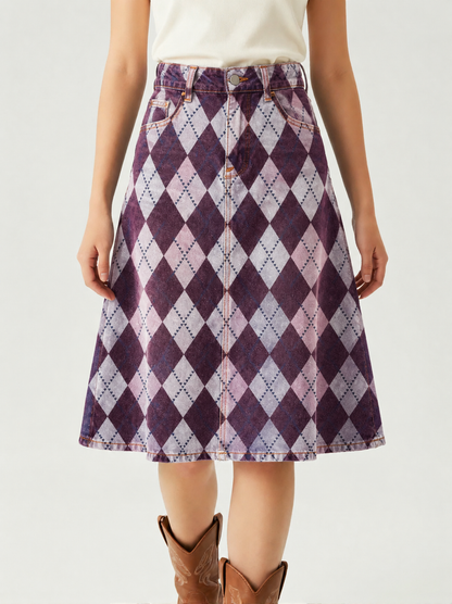 Purple Diamonds RB-SKT03 – Front View – Jessie – Dark Purple