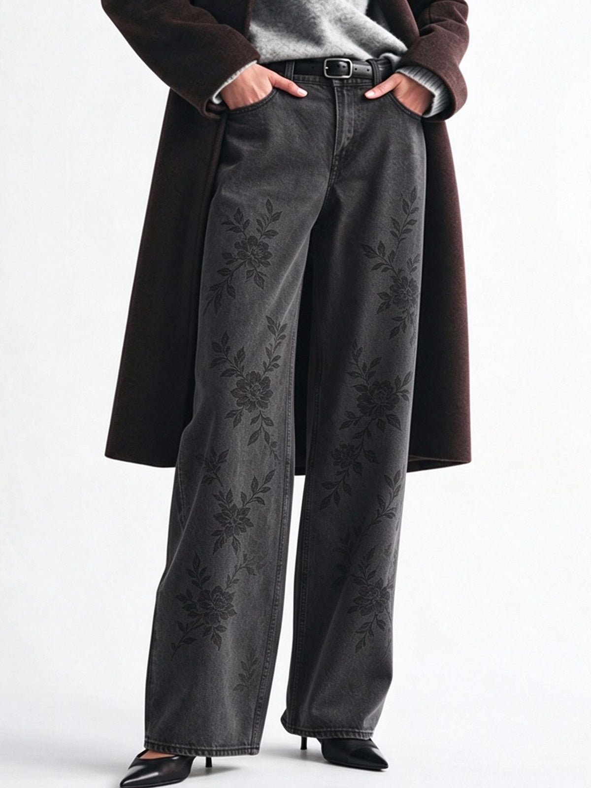 Sunset Rose Wide-Leg Jeans